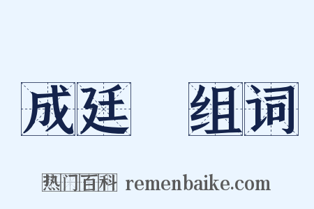 成廷珪组词是什么意思的图片